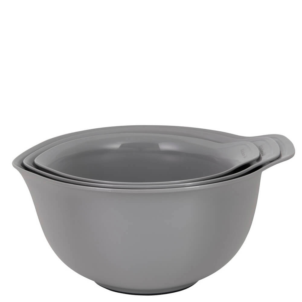 KitchenAid 3 Piece Charcoal Grey Nesting Mixing Bowl Set